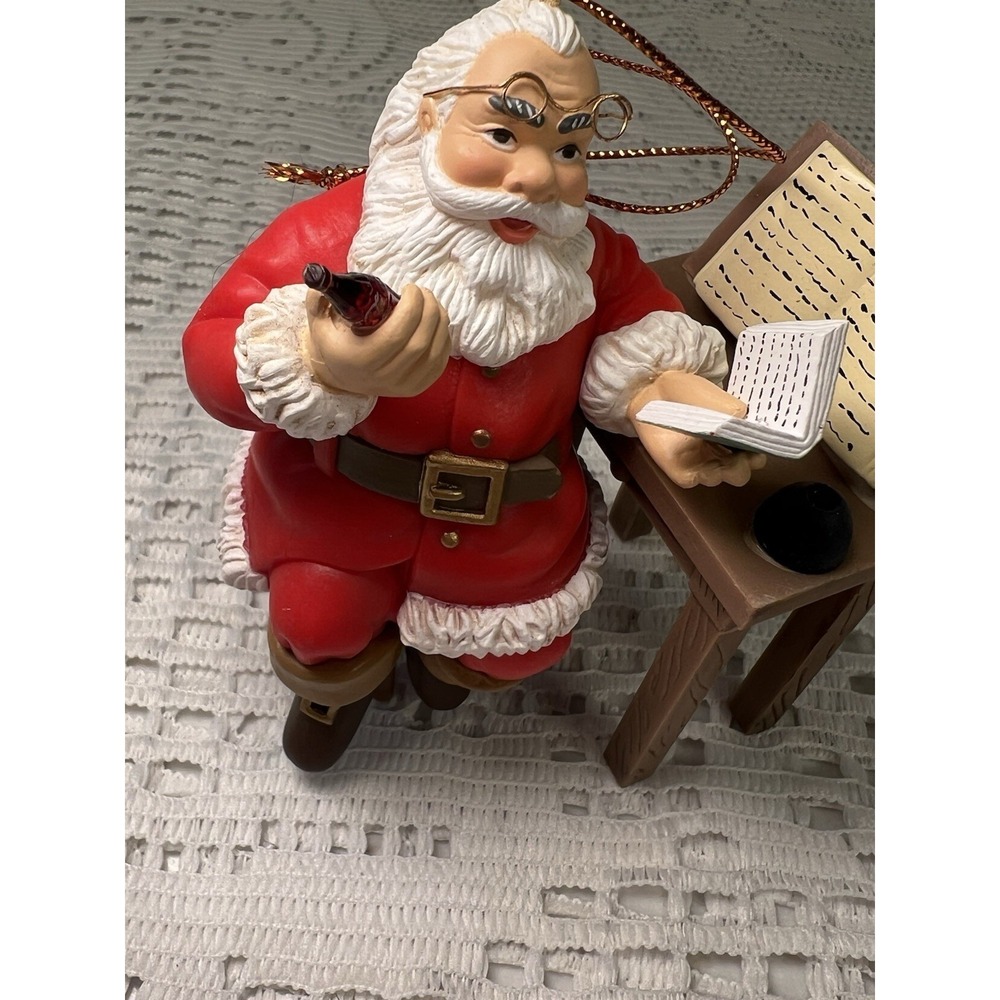Coca-Cola Trim A Tree Santa's List 1997 Ornament Enesco w Box Vintage - Picture 9 of 16